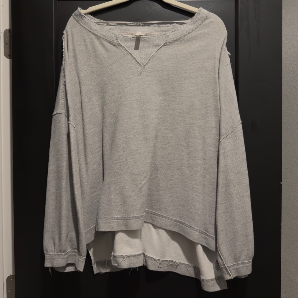 Free People Movement Heather Grey Sweatshirt